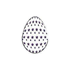 easter egg icon over white background. vector illustration
