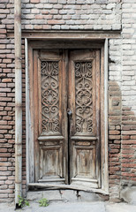 Old wooden door