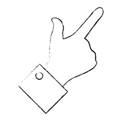 human hand icon over white background. vector illustration
