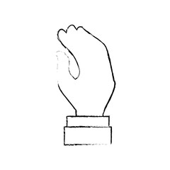 human hand icon over white background. vector illustration