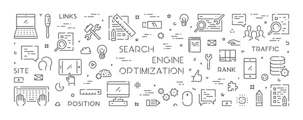 Line banner for search engine optimization