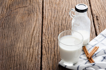 a glass of milk