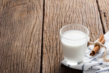 a glass of milk