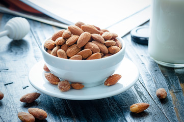 heap of almonds