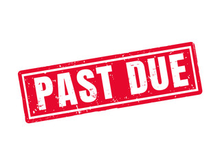 Fototapeta premium past due red stamp style