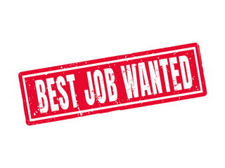 best job wanted red stamp style