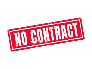 no contract red stamp style
