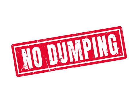 no dumping red stamp style