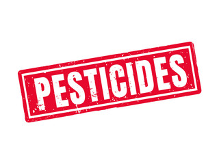 pesticides red stamp style