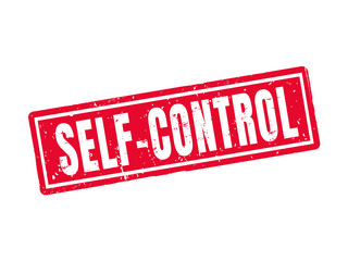 self-control red stamp style