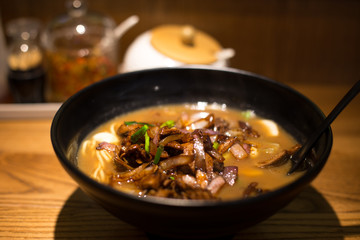 delicious chinese food on table
