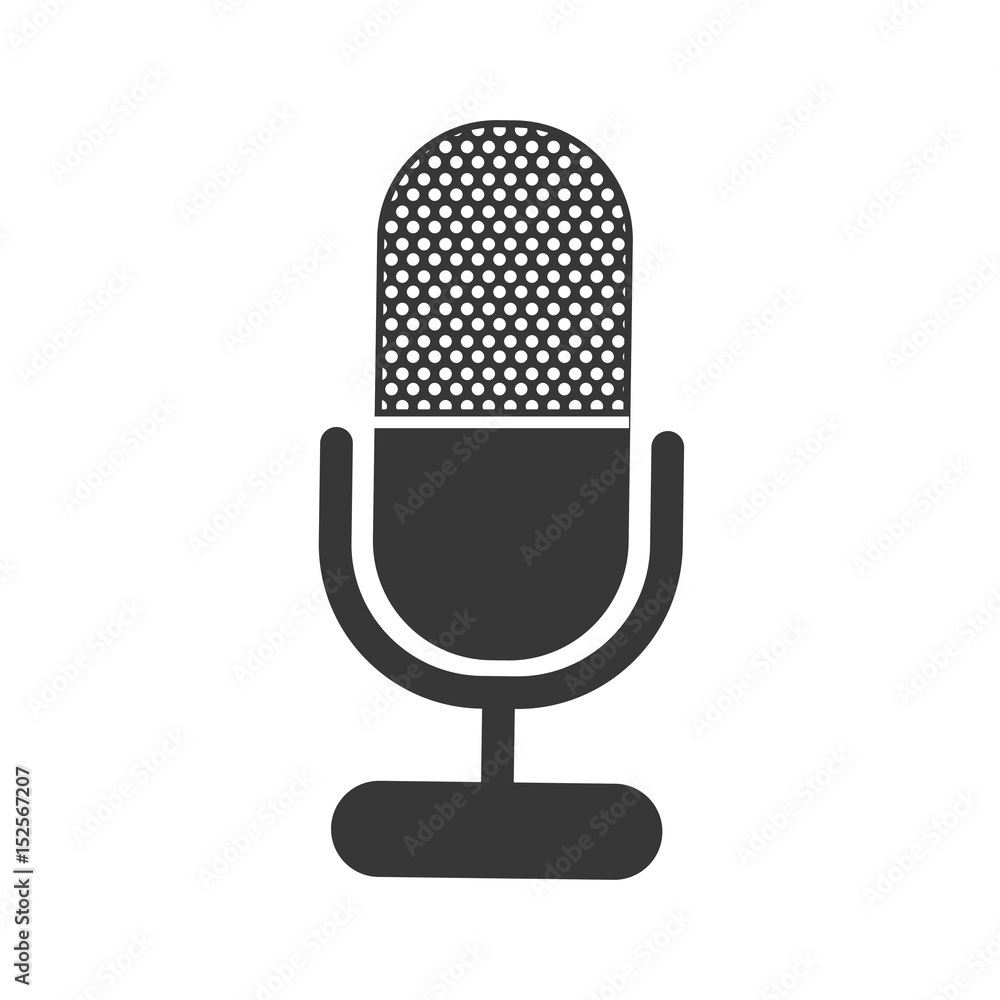 Canvas Prints microphone sound record vector icon illustration graphic design