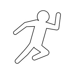 man running silhouette vector icon illustration shape