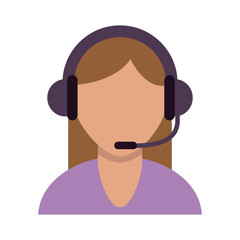person with headset ecommerce or customer service icon image vector illustration design 