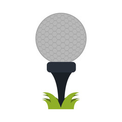 tee and ball golf related icon image vector illustration design 