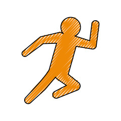 man running silhouette vector icon illustration shape