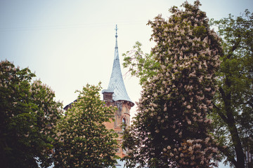 Europe streets and architecture in center of city. Inspire walks in old part of town