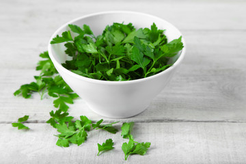 Parsley in bowl