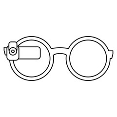 smart glasses technology draw vector icon illustration graphic design