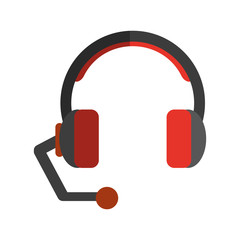 headset headphones microphone icon image vector illustration design 
