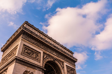 PARIS, FRANCE - October 2015: Arc de Triomphe in Champs-Élysées