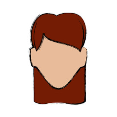 woman faceless avatar vector icon illustration graphic design
