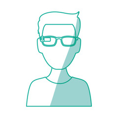 man faceless iglasses vector icon illustration graphic design
