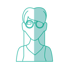 woman faceless iglasses vector icon illustration graphic design