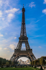 Fototapeta na wymiar PARIS, FRANCE - October 2015: The Mighty Eiffel Tower