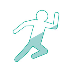 man running silhouette vector icon illustration shape