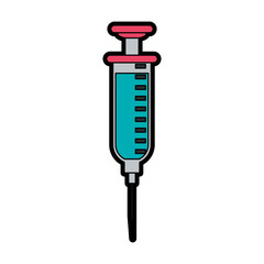 syringe with liquid icon image vector illustration design 