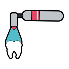 Obraz premium dentistry utensils dental care related icon image vector illustration design 