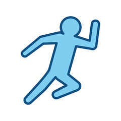 man running silhouette vector icon illustration shape