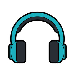isolated headphones icon image vector illustration design 