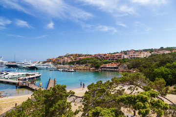 Fototapeta na wymiar The island of Sardinia, Italy. Porto Cervo: picturesque landscape of an elite resort