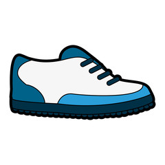 shoes golf related icon image vector illustration design 
