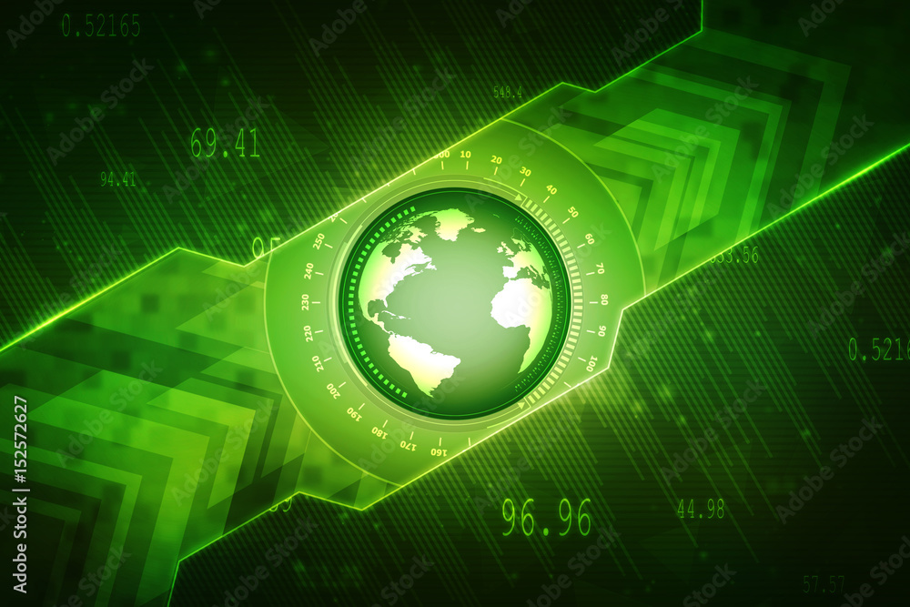 Poster 2d rendering abstract world concept