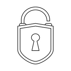 safety lock icon image vector illustration design 