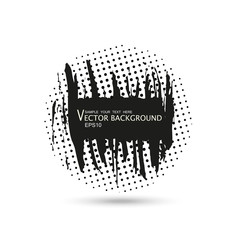 Grunge creative painted rectangle for logo, label, branding. Black brush stain texture. 