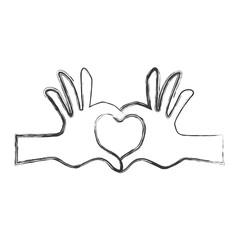 hands heart shape vector icon illustration graphic design