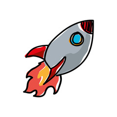 rocket cartoon doodle vector icon illustration graphic design