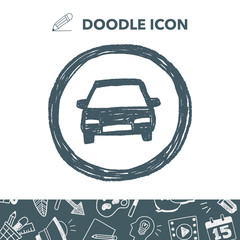 only car drive sign doodle