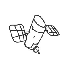 satellite cartoon doodle vector icon illustration graphic design