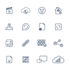 Fototapeta premium Set with different icons