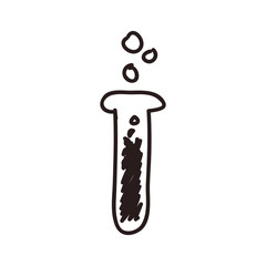 test tube doodle vector icon illustration graphic design