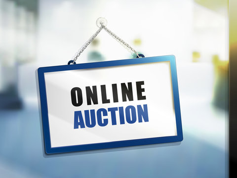 online auction text sign