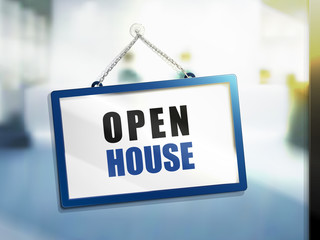 open house text sign