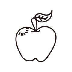 apple cartoon draw vector icon illustration graphic design