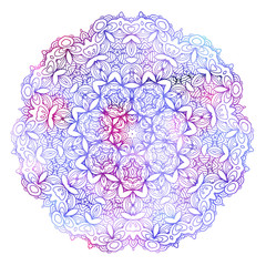 Ethnic mandala pattern. Vibrant colored.