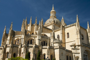 Fototapeta na wymiar Cathedral of Segovia, Spain.